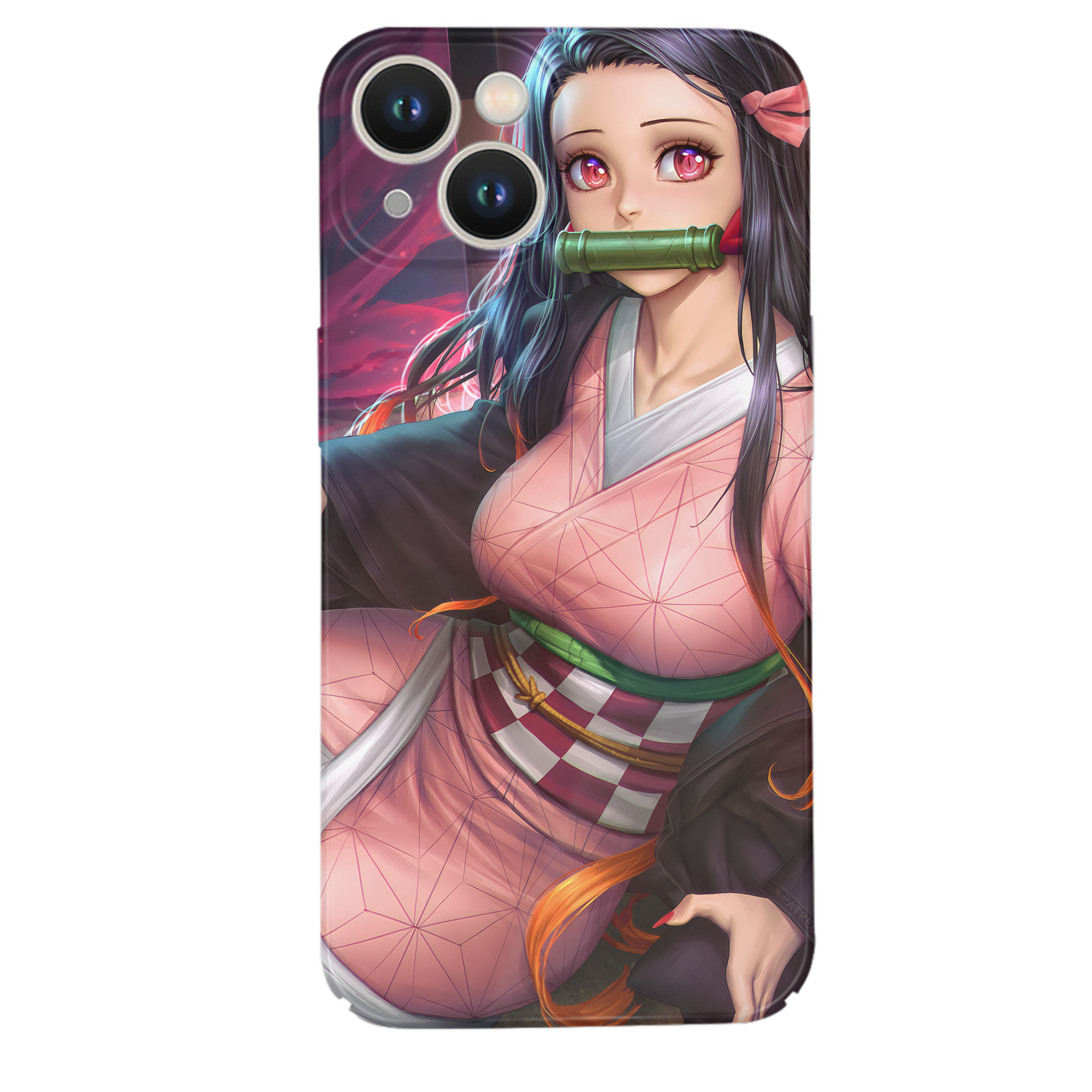 （画像用） 鬼滅の刃（きめつのやいば）竈門 禰󠄀豆子／かまど ねずこ Kamado Nezuko 【iPhone 14シリーズ対応】ハードケース